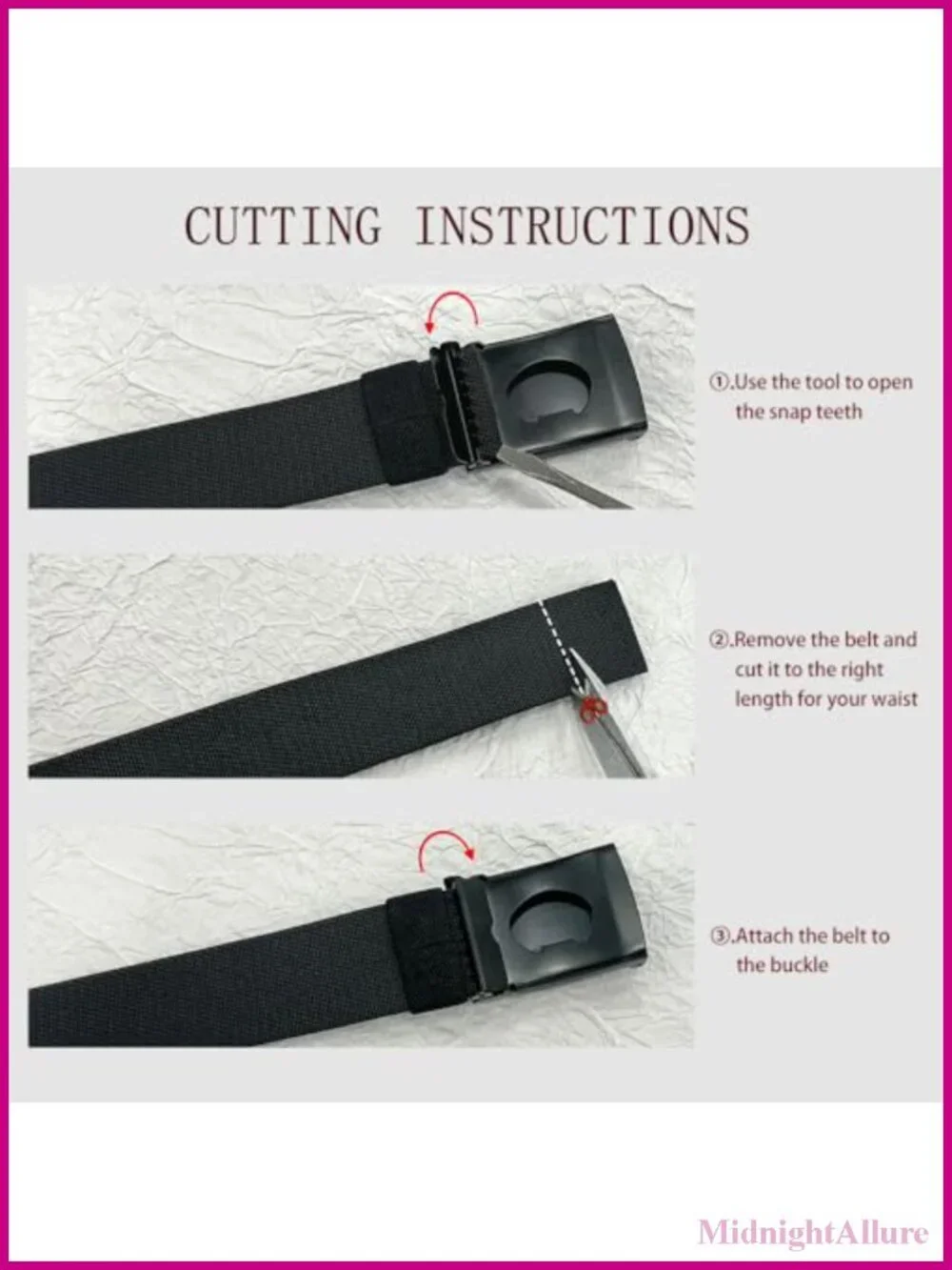 Canvas Web Belt Stretch Elastic Cut-to-Fit Flip-Top Buckle Outdoor Golf